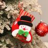 Mini Christmas Stocking Gift Bag Cartoon Santa Snowman Elk Bear Sequin Xmas Sock Ornament Tree Hanging Decor