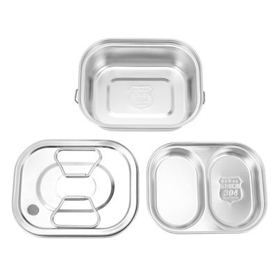 304 Edelstahl-Brotdose mit Deckel, auslaufsicher, große Kapazität, isolierter Lunchbehälter für Erwachsene, klein