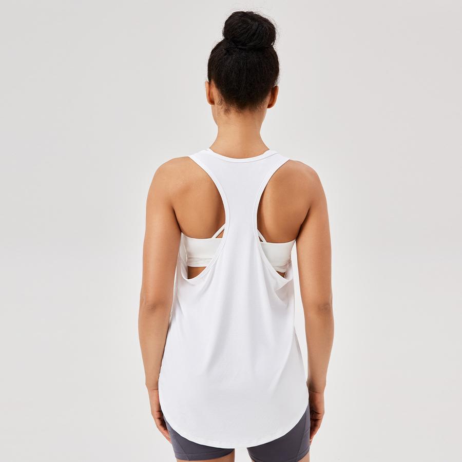 Women's Loose Tank Top Yoga Sets Breathable Quick Dry Sleeveless Workout Running Top