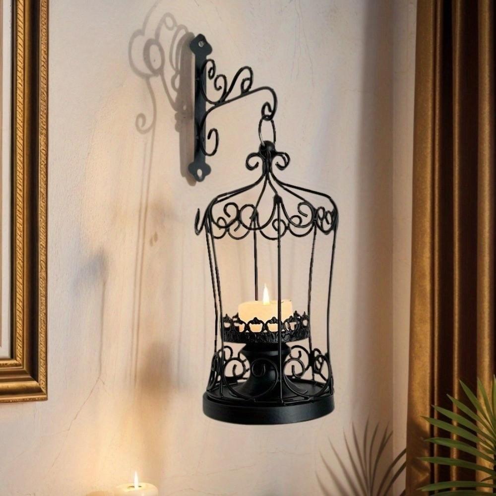 European Style Hanging Candlesticks Retro Wall-Mounted Candle Holders Party Decor
