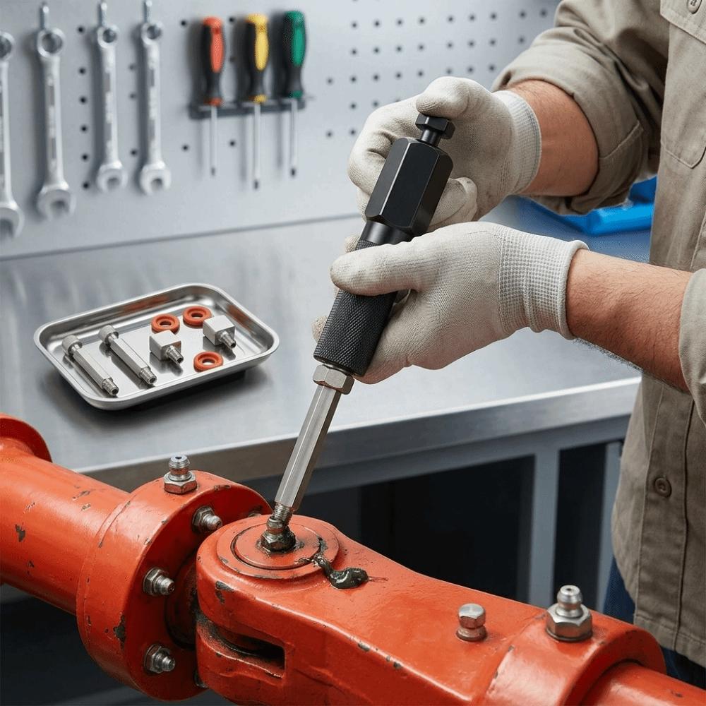 High-Pressure Grease Fitting Unclogging Tool Fitting Cleaner Vehicle Maintenance