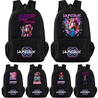 Kpop Dämonenjäger Bedruckter Rucksack für Teenager Studenten Mädchen Jungen Schultasche Schultasche Damen Große Kapazität Reisetasche Kindergeschenk Rucksack