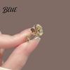 Flower Brooch Stem Design Pin Shell Petals Mini Pin