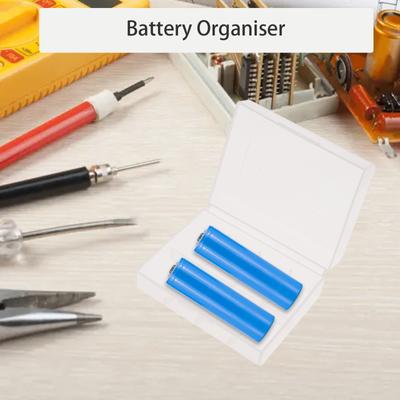 Clear Battery Storage Case for 2x26650 Batteries Container Protect Your Batteries, Prevent Short Circuit and Dust