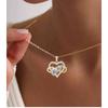 Sterling Silver Moissanite Multicolor Necklace For Women Heart Pendant Necklace Fine Jewelry Christmas Gift