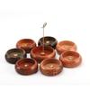 Porte-encens poreux en bois de rose – Mini design rond vertical en bois d'agar et ébène