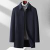 Autumn and Winter Woolen Coat Medium and Long Business Casual Removable Goose Down Liner Double-sided Woolen Coat Men's Coat