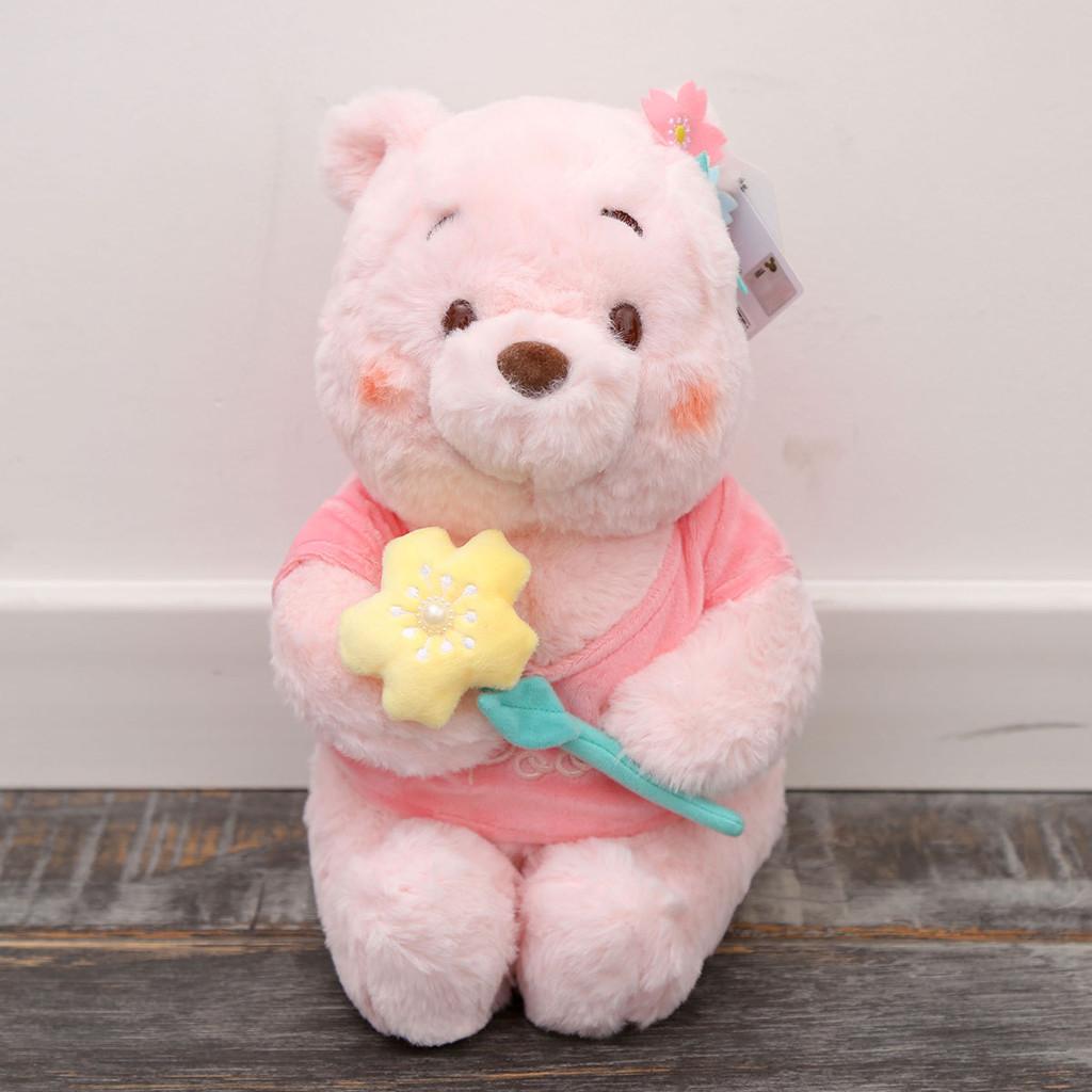 

Pooh Bear Plush Toy With Flower Fairy Design For Childrens Birthday Gift Pink 30cm