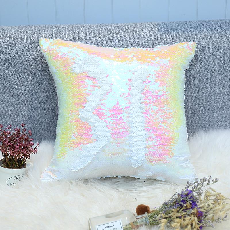 Sequined Pillowcase Contrasting Color Digital Series Cushion Cover Car Sofa Bedside Cushion Cover