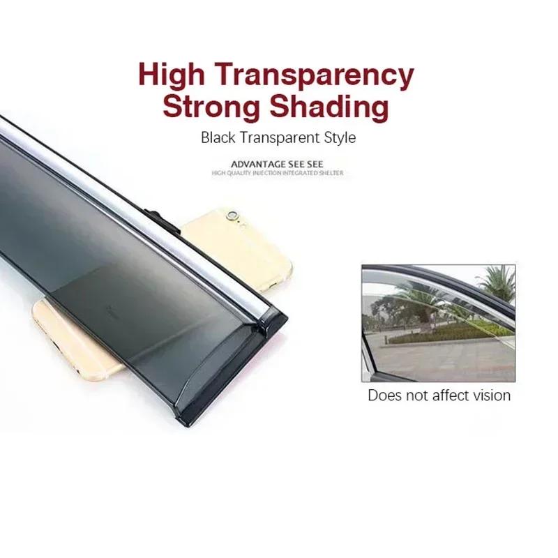 4PCS Black Window Visor Cover For GAC Aion UT AY2 2025 2026 2027 Auto Waterproof Trim Wind Sun Rain Visors Shade Car Accessories