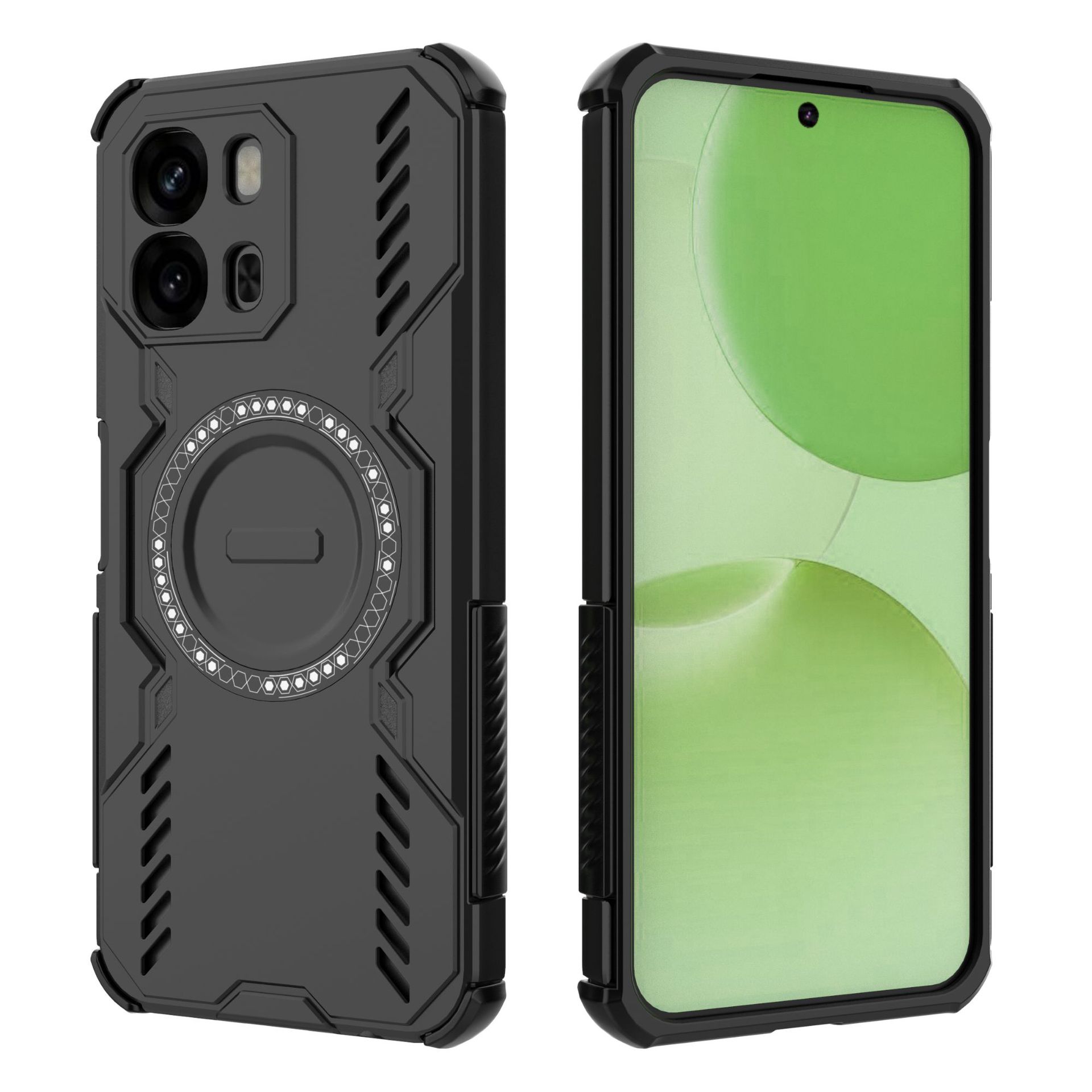 

For For Oppo A6X/A6/A6S Magnetic Case,Heat Dissipation Shockproof Phone Cover for Oppo A6X/A6/A6S чёрный