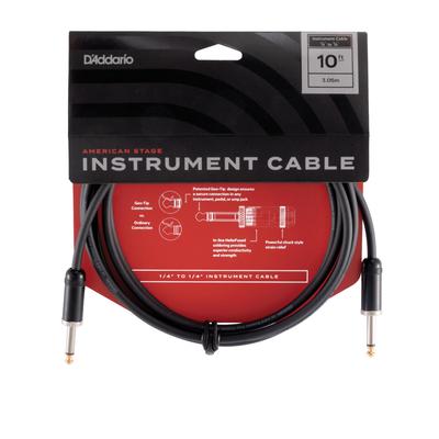 Geschirmtes Kabel American Stage Instrumentenkabel D'Addario (Gitarrenschild) PW-AMSG-10 (3,0 m SS) []