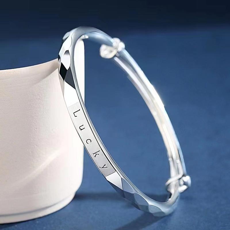 925 Sterling Silver Bracelet For Women Charm Jewelry Lucky Bracelet Push Pull Adjustable China Mainland
