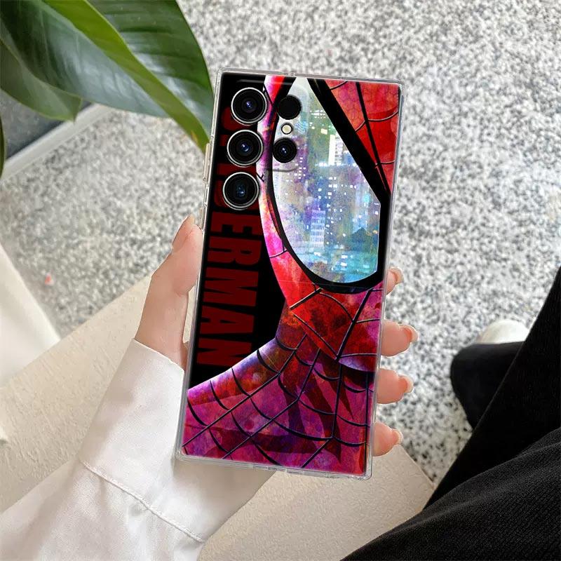 Custodia Trasparente The Avengers Spiderman Marvel Per Samsung Galaxy S26 S25 Ultra S24 S22 S26 Plus S20 S23 S21 S25 FE Copertura Trasparente