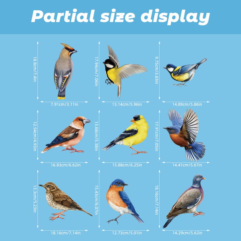 Spring 2026 New Arrival Colorful Hummingbird Butterfly Flowers Static Cling Window Stickers Removable Decals for Home Decor