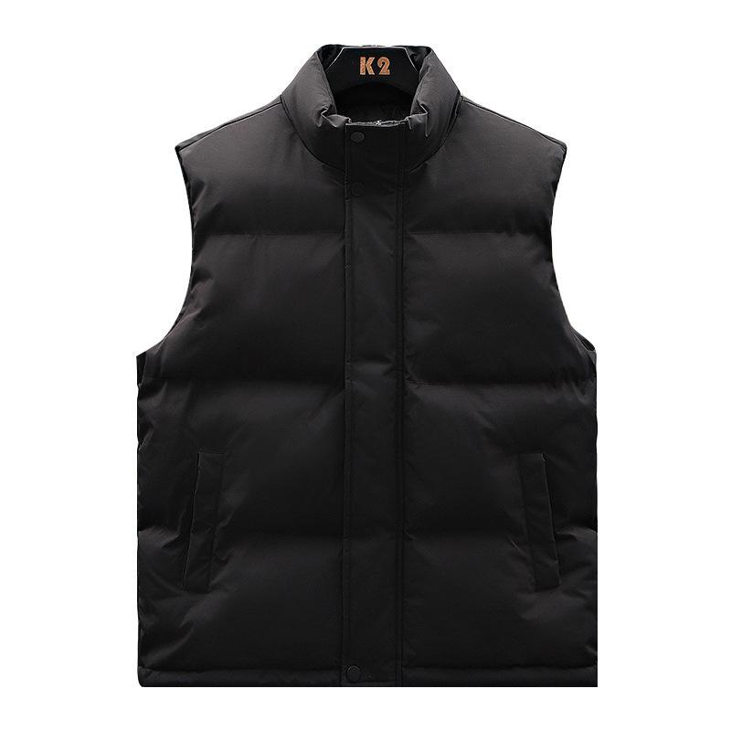 Autumn and Winter New Feather Rong Cotton Vest Men and Women the Same Cold and Warm Loose Wear Versatile Sleeveless Vest Vest Vest Tide