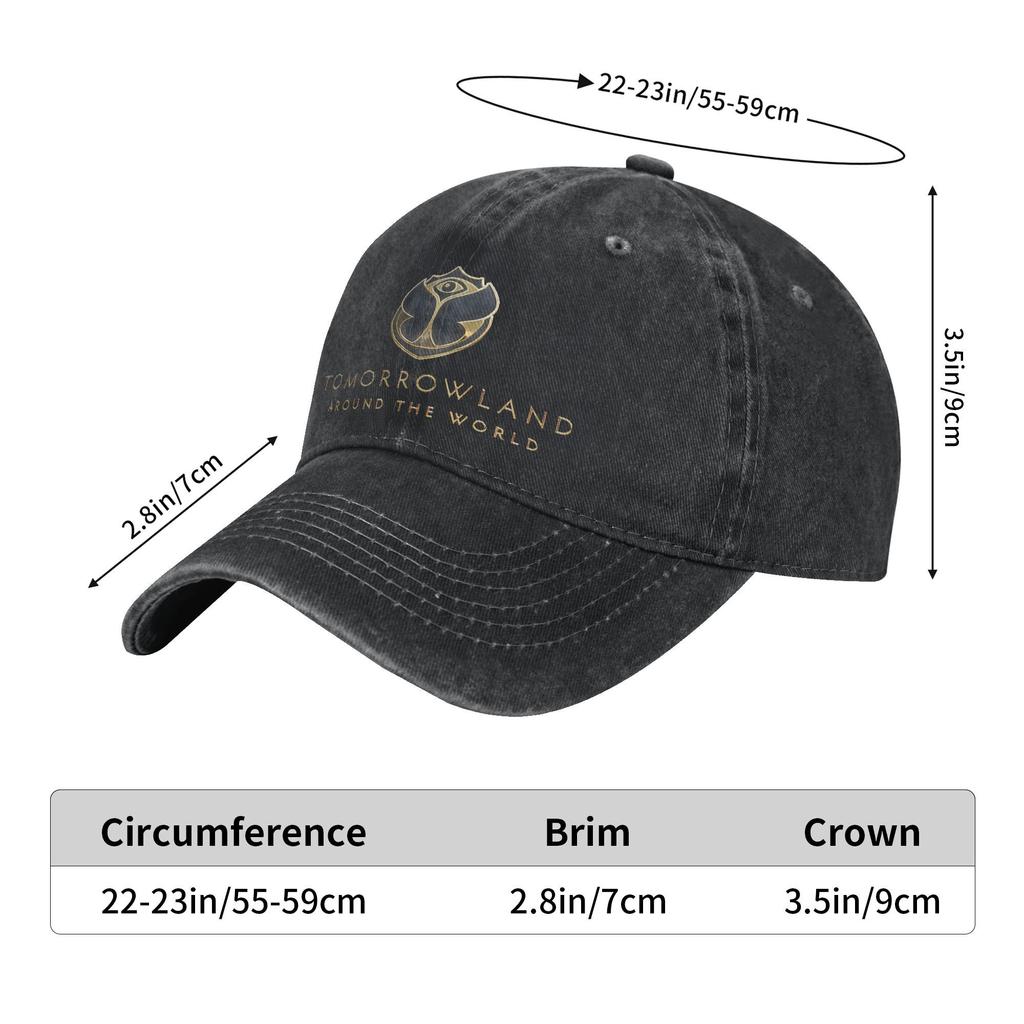 Unisex Women Tomorrowland Logo Caps Accessories Baseball Caps Vintage Trucker Hats Adjustable