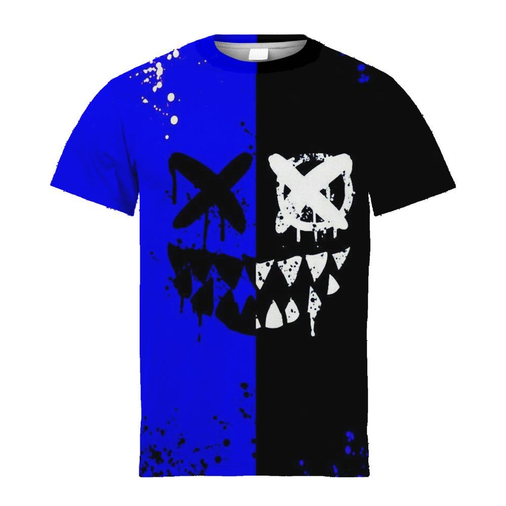 T-Shirts for Children Trendy Boys' Graffiti Tee for Summer Outdoor Fun Vibrant Cartoon Print Durable Stretch Fabric Short Sleeve