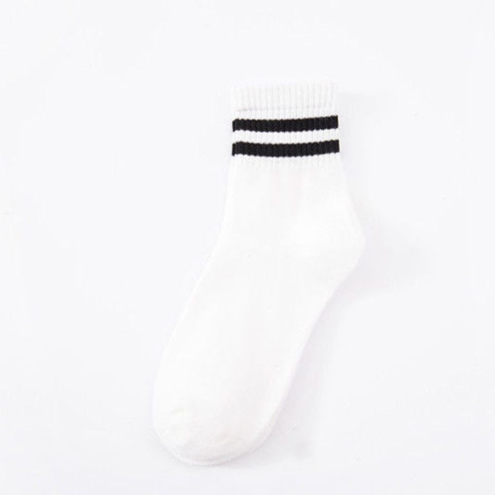 Japanese Stripes Autumn and Winter One Size Solid Color Cotton Socks Couple Socks Sports Socks