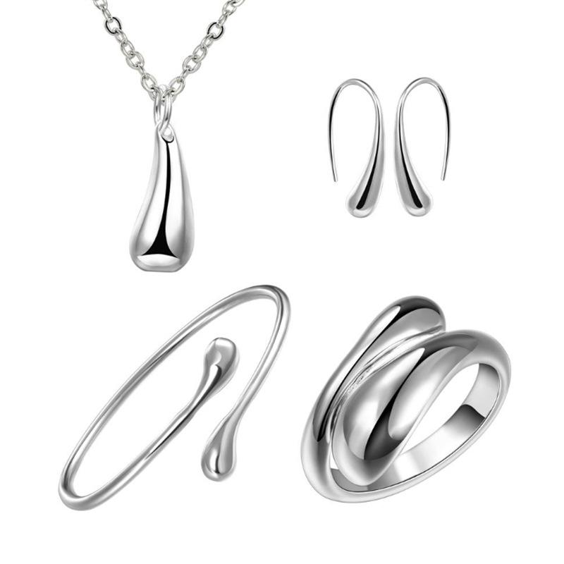 

S925 Стерлинговое серебро Простой набор украшений