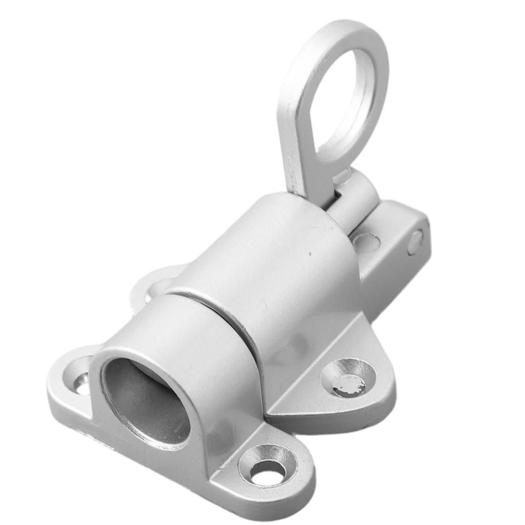 1 * Self Closing Latch Bolt  4 * Screws Aluminum Alloy Gate Security Pull Ring Spring Bounce Door Bolt Latch Lock