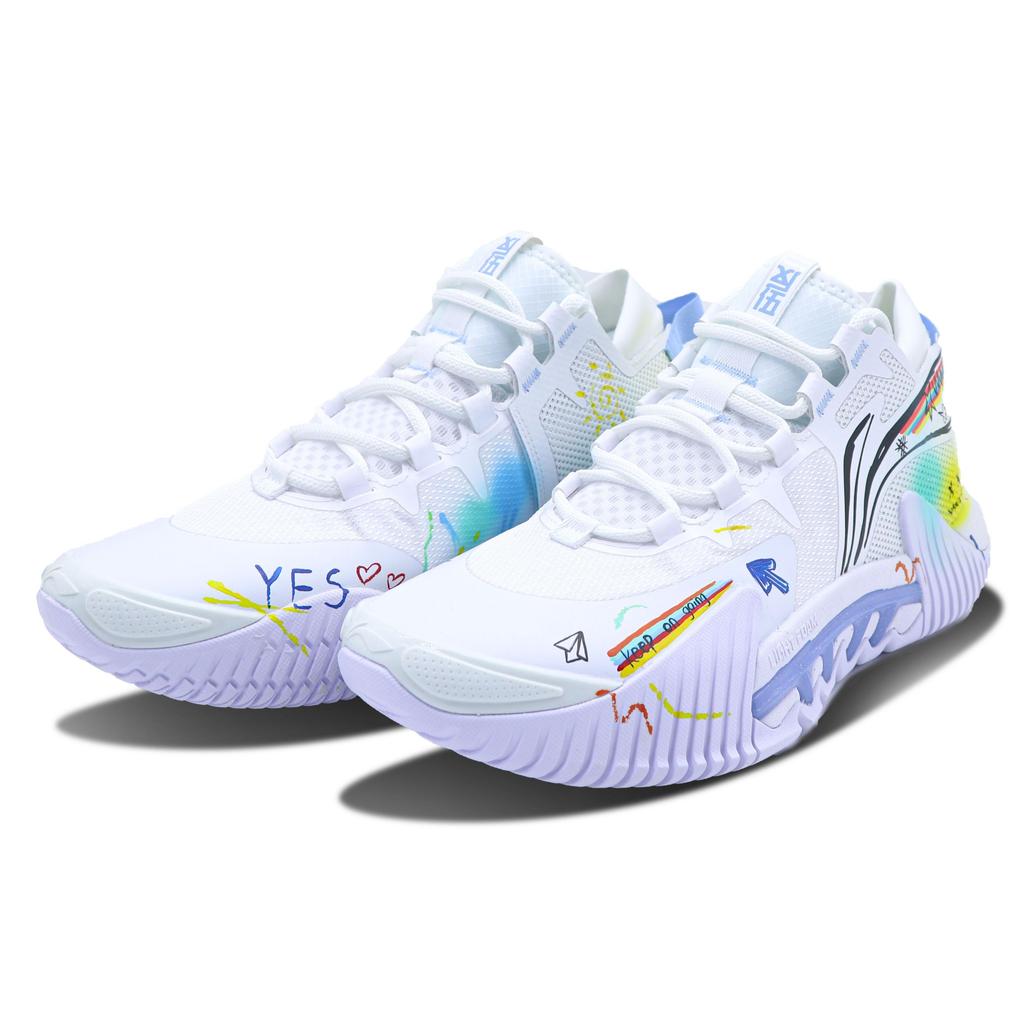 Li Ning Badfive 2 Low Cushioning Slip Resistant Abrasion Resistant Coverage Support Low top Basketball Shoes Men's ABFT029-1(Team147-)