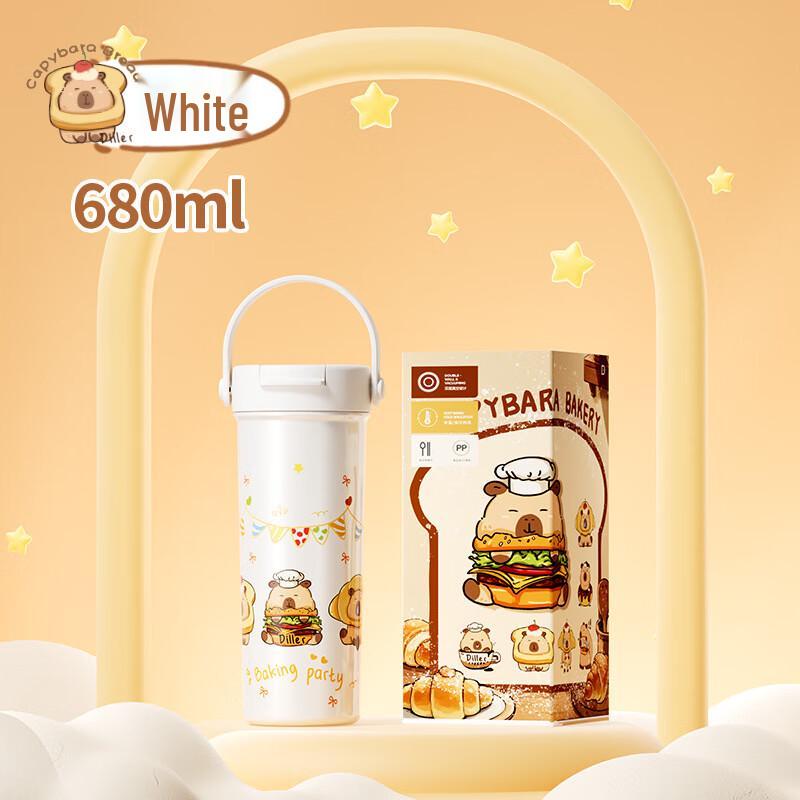 Diller Belle Capybara Handle Insulated Travel Mug