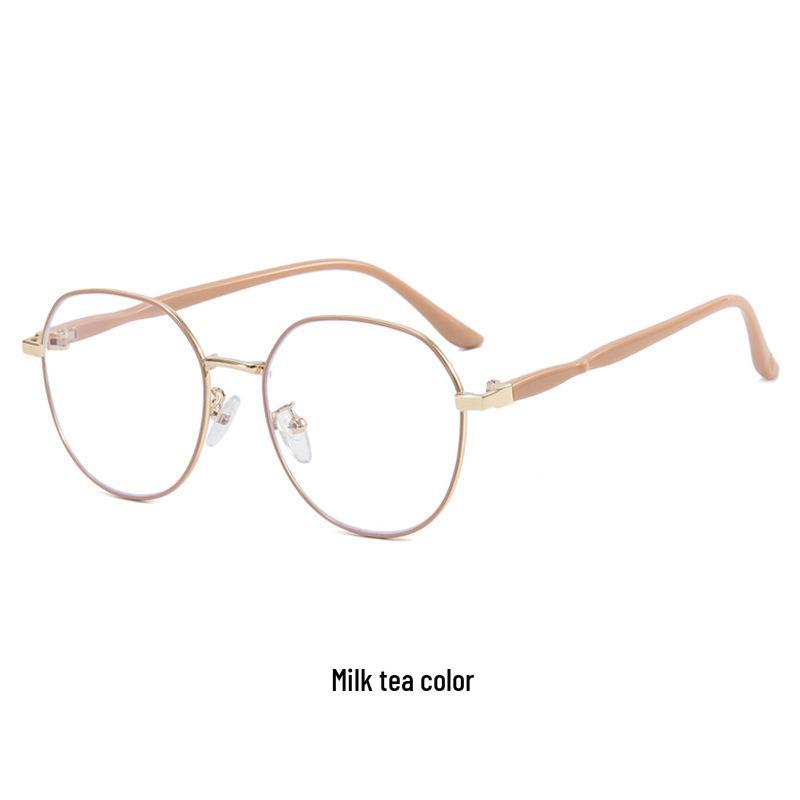 

2025 Женские металлические многоугольные очки для чтения высокой четкости с защитой от синего света - Модный, Молодежный вид Anti-Blue Light + 100 Degrees