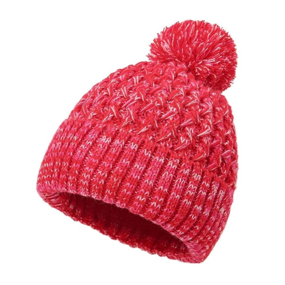 Single Layer Knit Pom Pom Beanies Colorful Winter Skull Cap Knitted Beanie Hat  Winter Season