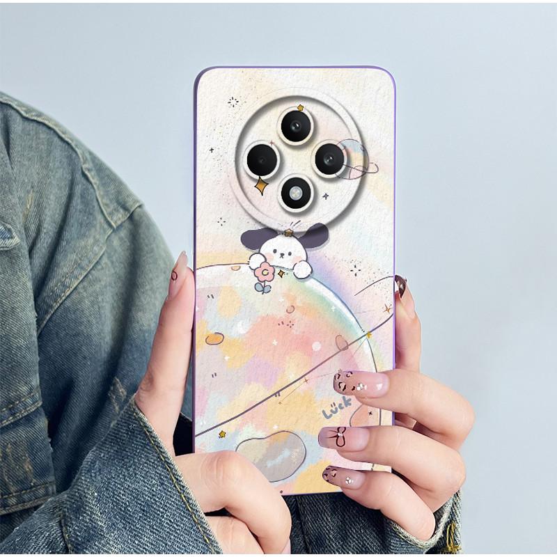 For OPPO Reno 12 F 4G Capa Reno12 FS Reno12 F 5G Phone Case Reno12F CPH2637 CPH2687 Back Cover Flower Painted Printed Soft Funda