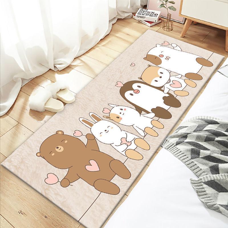 Cartoon Carpet for Bedroom Modern Children Carpet Floor Mats Washable Bath Mat Entrance Door Mat Kids Play Mat Kawaii Room Decor