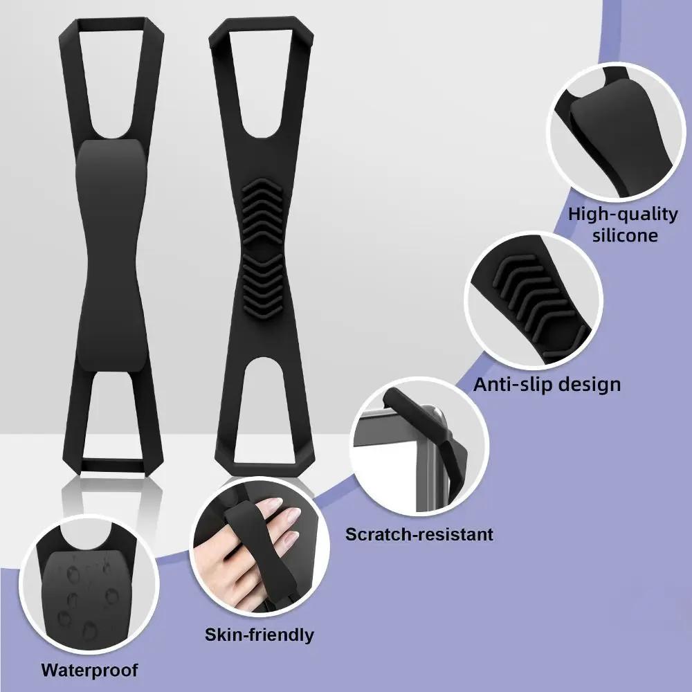 Silicone Tablet Secure Hand Strap Ergonomic High Elastic Anti-Slip Grip Holder Cover For 6-8 Inch E-Readers Tablets And Phones