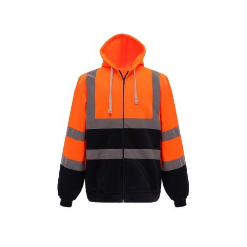 Yoko Men's Hi-Vis Safety Full Zip Hoodie