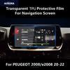 For PEUGEOT 2008/e2008 20-22 Navigation Screen Transparent TPU Protective Film Anti-scratch  Film Accessories Refit
