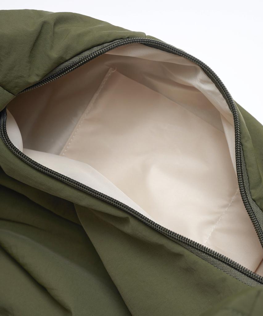 Paperboy Quilted Pocket Crossbody Bag - Beige