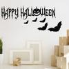 New Happy Halloween Pumpkin Bat Wall Sticker Living Room Bedroom Decorative Wallpaper