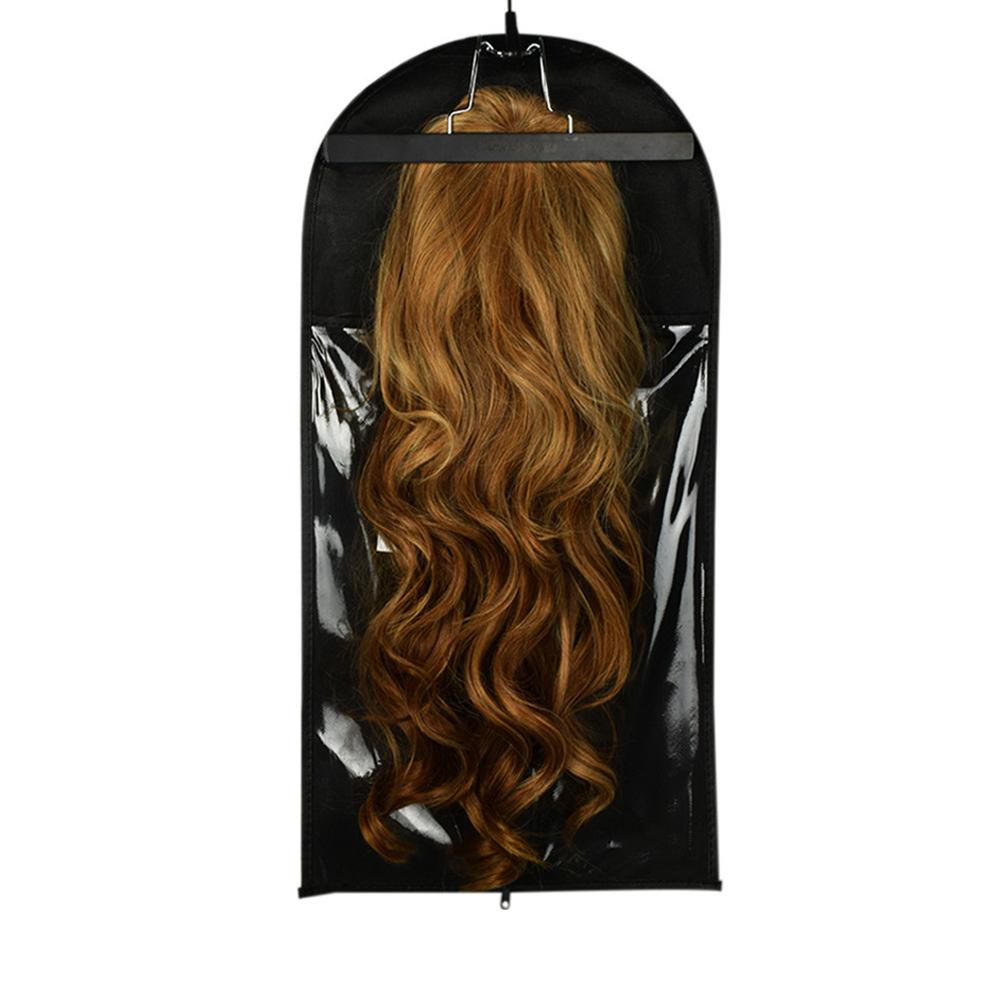 

Прозрачная пыленепроницаемая портативная вращающаяся сумка для хранения париков с застежкой-молнией