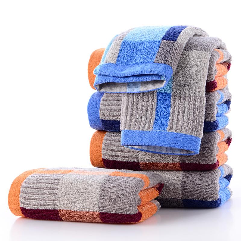 Yarn-dyed Cotton Yarn Square Towel Dark Men's Towel Thickened and Enlarged Soft Absorbent Labor Towel