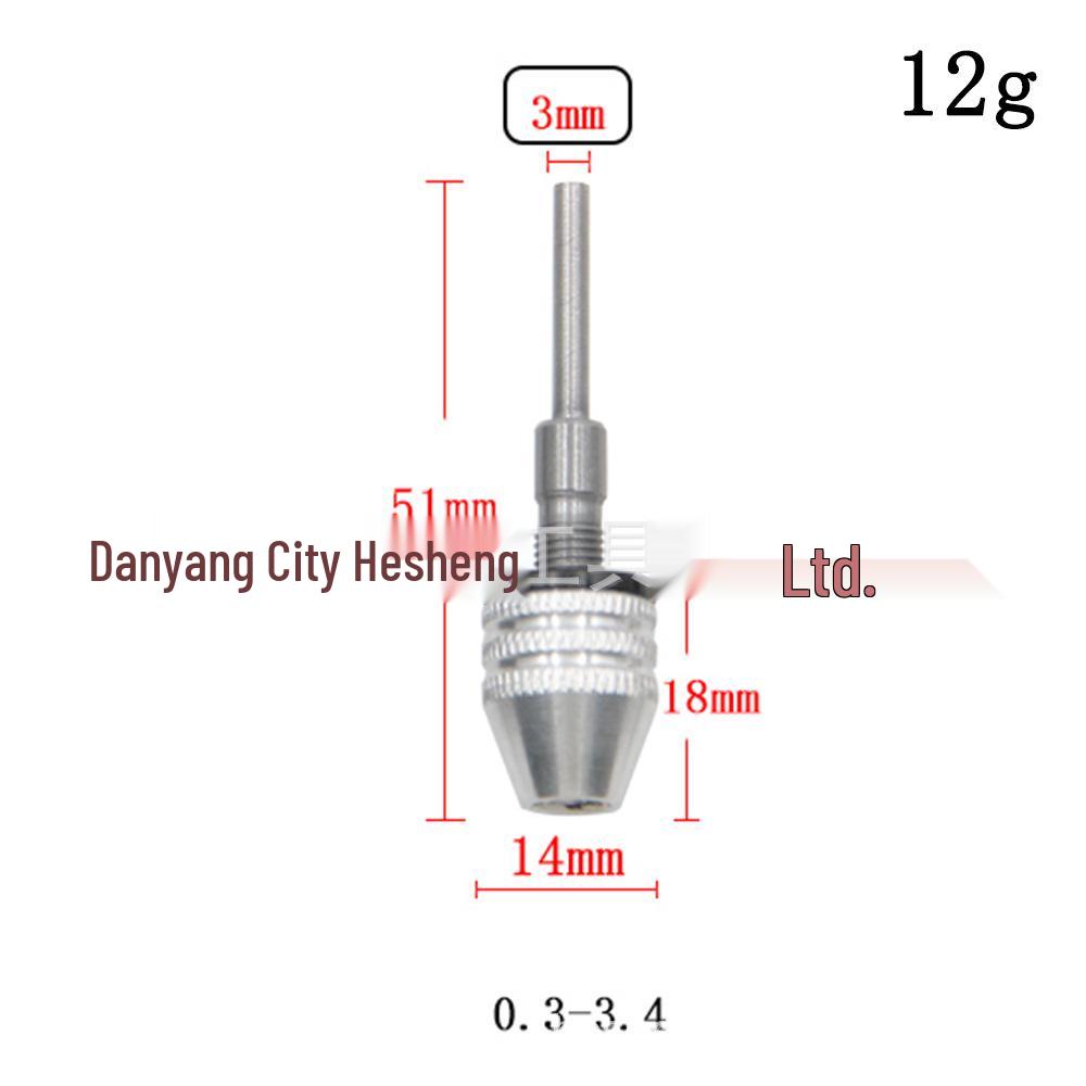 0.3-6.5mm Quick-Change Hex Shank Self-Centering Drill Chuck for 3.6 Electric Grinder