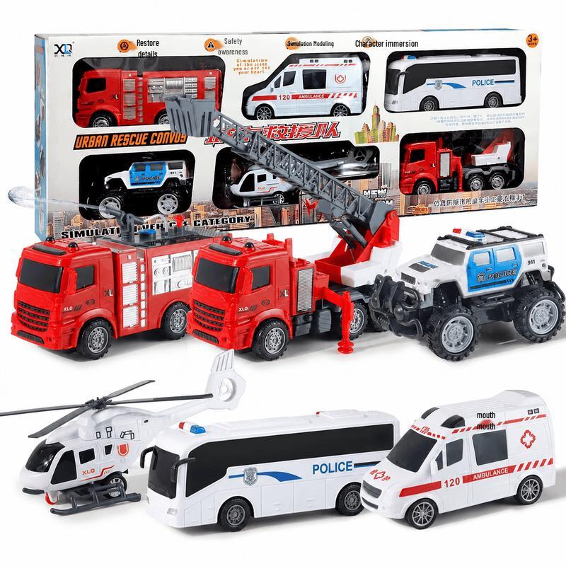 Children's Rescue Vehicle Toy Set