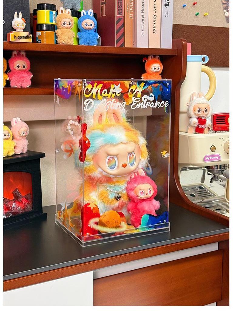 Labubu Treasure Vault Acrylic Display Box - Dustproof and Transparent for Trendy Toy Storage