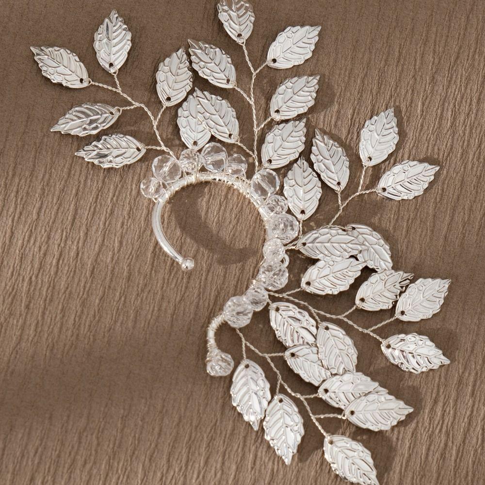 Trendy Chic Butterfly Elf Ear Cuff Fairy Elegant Pearl Flower Ear Cuffs Crystal Leaves Rhinestone Ear Clips Women
