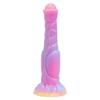 Mixed Color Glow in The Dark Dog Dildo  Alien Simulation Penis  Fake Penis Male and Female  Flirting Masturbator Sex Toy