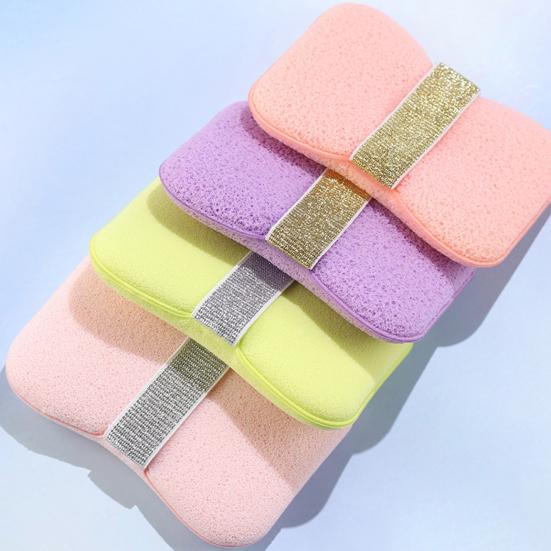 1/2Pcs Bathing Sponge Soap-Saving Bags Rich Foam Soft Skin Delicate Texture Sponge Foaming Effect Sponge