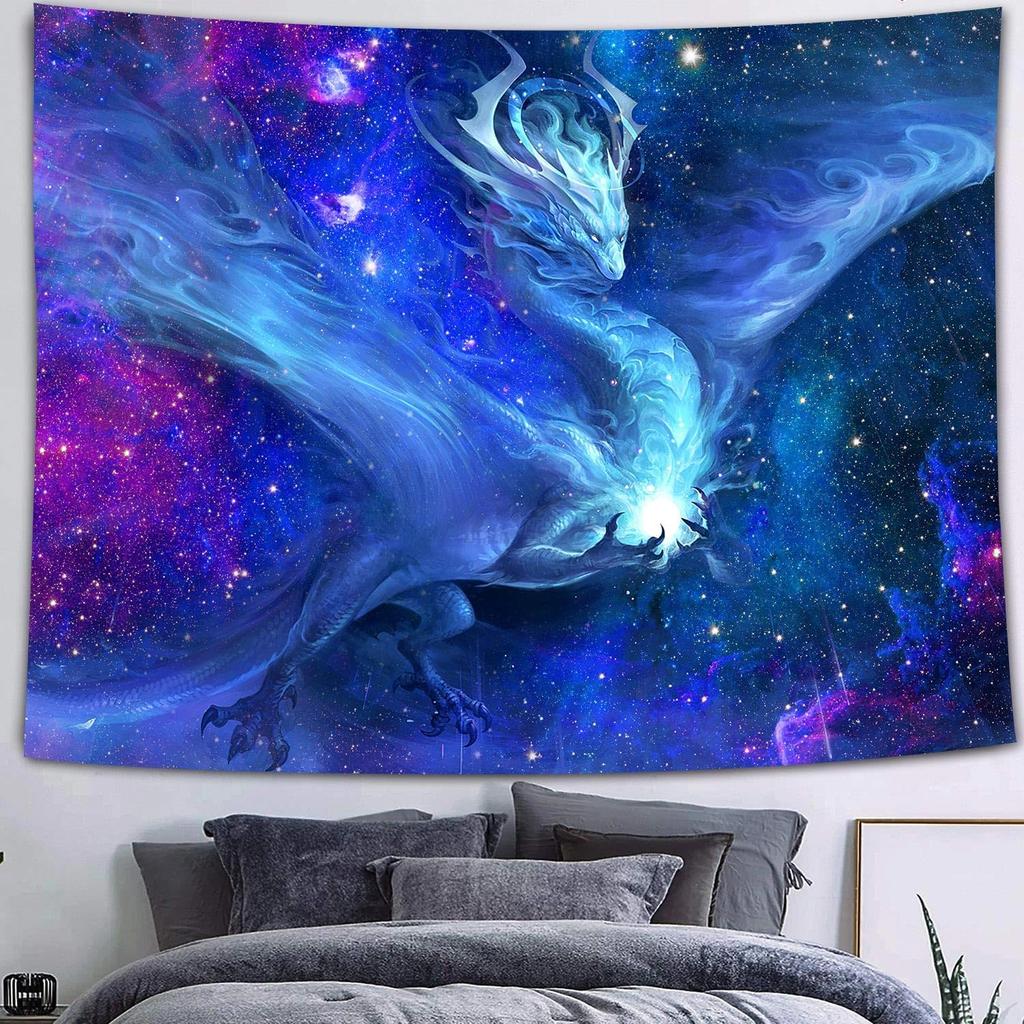 FEASRT Fantasy Dragon Tapestry Galaxy Tapestry Wall Art Decor for Bedroom Living Room Apartment Dorm Decorations Wall Hanging Tapestries 60x40 Inch