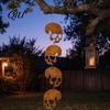 Halloween Garden Sign Skull Hanging Ornaments, Metal Sign, Decorative Festive Decor Shaped Tags for Indoor Outdoor Yard Retro