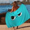 Funny Emoji Bath Towel Microfiber Soft Water Absorbing Breathable For Girl Kids Decorative Cartoon Beach Towel