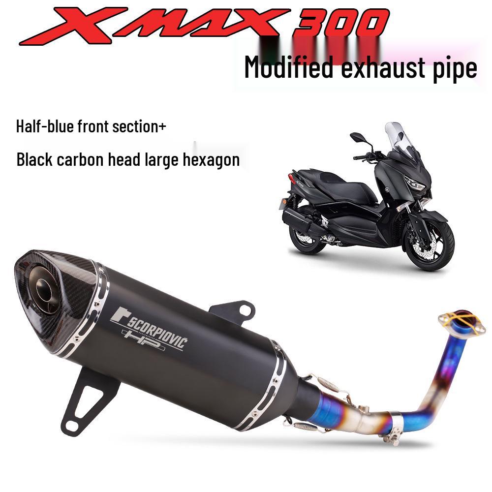 XMAX300 Motorcycle/Scooter Exhaust System – Stainless Steel Front, Yoshimura Akrapovič SC Rear