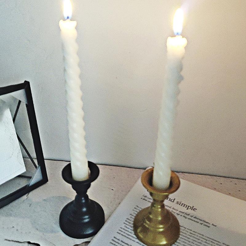 Vintage Metal Candlestick Candle Holders Pillar Iron Art Candlestick For Wedding Party Decor Mini Retro Candle Stick Stand