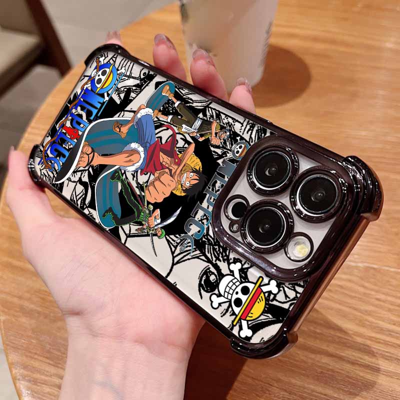 Ones Pieces Luffys Zoros Phone Case For Samsung S26 S25 S24 S23 S22 S21 S20 FE Note20 Edge Plus Ultra 4G 5G Anti Fall Airbag